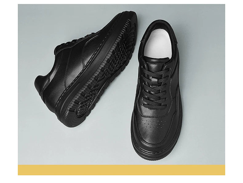 Men Genuine Leather Height Increasing Elevator Shoes Men non-slip BreathableElevator shoes Man Sneakers Comfortable Casual Shoes