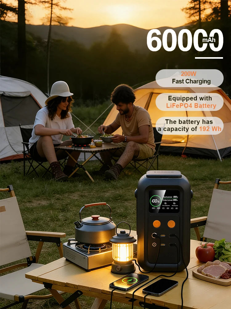 2400W 1800W 500W Portable Power Station Outdoor UPS Function Pure Sine Wave Lifepo4 Batteries 220V портативная эле