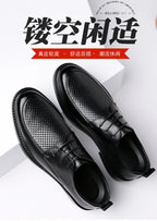 2026 Summer Hollow Out Breathable Deodorant Genuine Leather Business Dress Shoes British Style High-end Formal Shoes Hot Sale