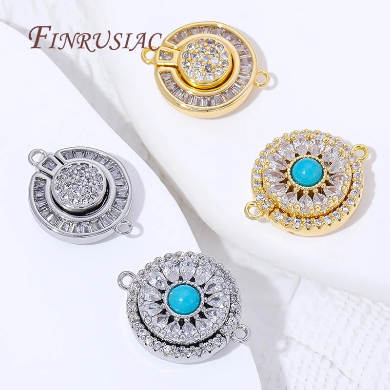 1 Pcs 18K Gold Plated Magnetic Lock For Bracelet Connectors Accessories,Magnetic Fasteners Clasp For DIY Jewelry Making Supplies