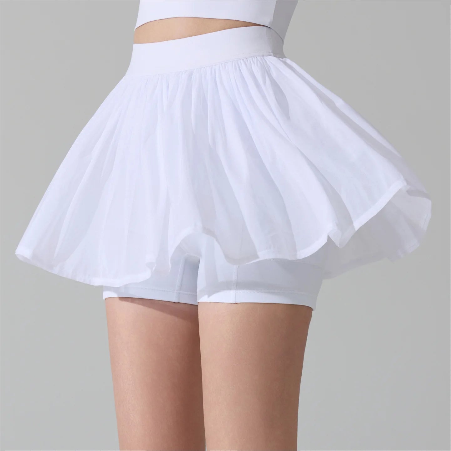 Fashion Mesh Pleated Sports Skirt Anti-Peek Short Skirt Running Fitness Badminton Tennis Skirt Sexy Clothes For Women