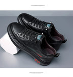 Spring Autumn Flat /5cm Elevator Shoes Men Casual Genuine Leather Sneakers Leisure Height Increase Breathable Men Loafers Trendy