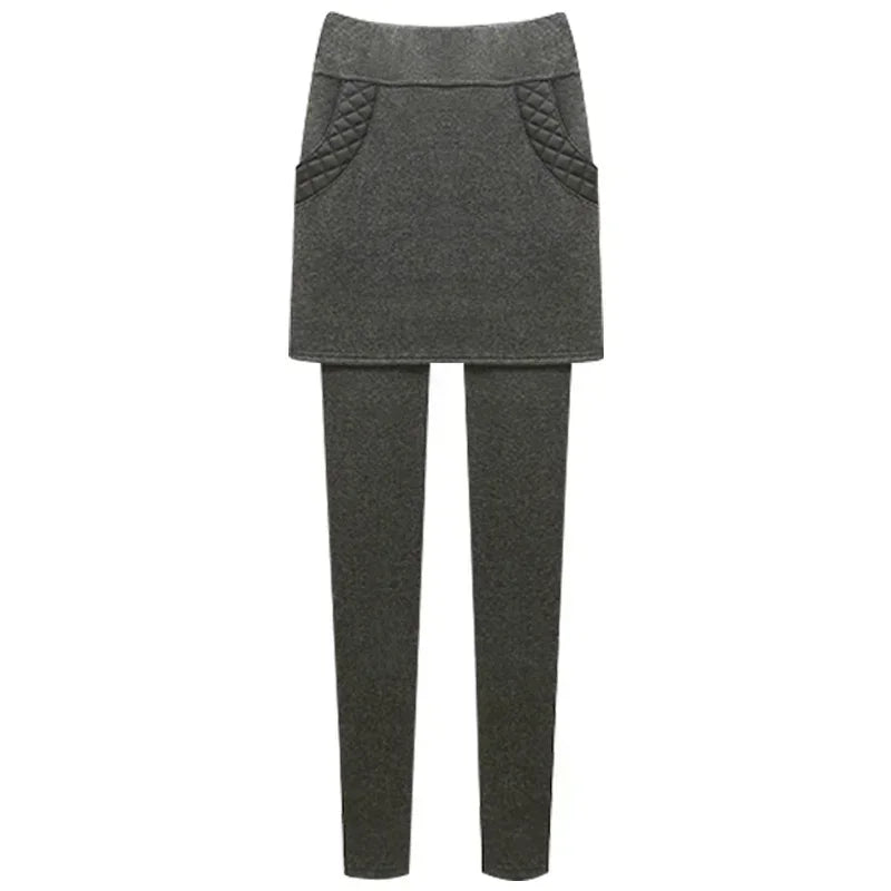 M-6XL clothes Thicker Warm Women Winter Leggings Female Casual Outer Wear leggins Pants Skirt Sweatpants High Waist Leggings