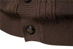 Men Cardigan Casual V-Neck Long Sleeve Sweater Men Coat