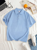 Women Solid Color Polo Shirt Summer Casual Cool Feeling Antibacterial Tops Breathable Short-sleeved Lapel Slim Fit 2025 Clothes