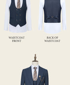 ST Cassy High-End Brand Formal Business Men's Suits Single Breasted Solid Color Slim Fit Suit Wedding Three-Piece