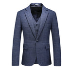 Men's Business Casual Three-Piece Set 2024 Fashion Bridegroom Dress Suit Vest Trousers High Quality