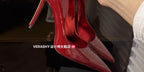 Red Bottom Metal Wand Sexy Sword Pointed Toe Thin Heel Evening Single High Heel Printed Bottom Comfortable Wear Ultra High Heels