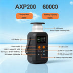 CTOLITY AXP200 Solar Generator Portable Mobile Power Station 200W 192Wh 60000mAh Lifepo4 Battery  for Outdoor Camping RV Home
