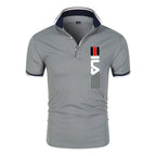 Summer New Men's Lapel  Polo Shirt printing  Short Sleeve Casual Business Fashion Slim Fit Polo Shirt for Men