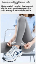 Ice Silk Shark Leggings Women High Waist Tummy Control Yoga Pants Buttery Soft Push Up Summer Thin Breathable Jeggings Workout