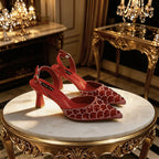 New Italian Pumps and Bag To Party 2026 INS Style Pointed Metalldekoration Rhinestone Elegant Gold Color High Heels for Women