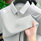 men's new summer brand short sleeves seamless polo shirt lapel printing high quality patchwork t-shirt leisure sports men's wear