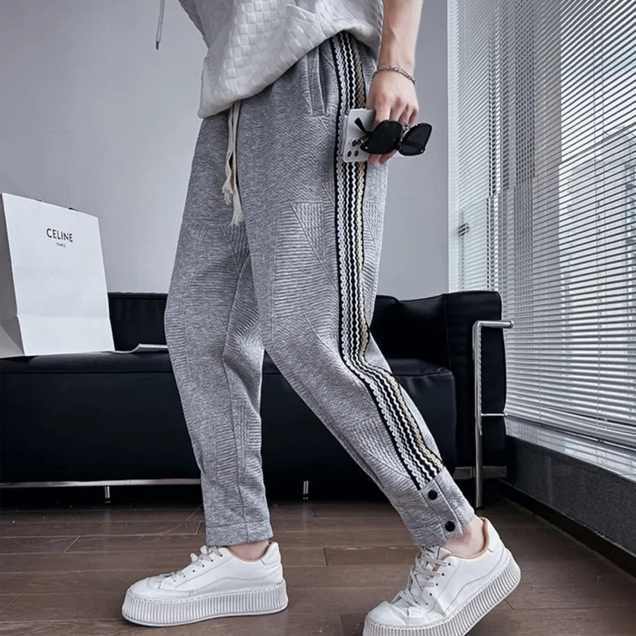 Men's Sweatpants Jogger Trousers Stripe Man Sweat Pants Harem Athletic Sport Track Harajuku Baggy New Items in Casual Fashion