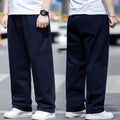 Men's Summer Workwear Pants Plus Size Loose Straight Leg Casual Trousers XL-8XL Big and Tall Large Summer Pants Asian Size