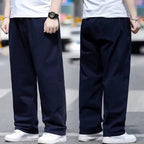 Men's Summer Workwear Pants Plus Size Loose Straight Leg Casual Trousers XL-8XL Big and Tall Large Summer Pants Asian Size