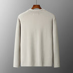 100% Pure Wool Cardigan Men's Spring And Autumn High-End Outerwear Sweater Casual Small Suit Jacket Olive Collar Sweater