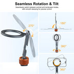 For MagSafe Phone Tripod Holder Mount Aluminum Magnetic Mount Adapter with 1/4” Screw Cold Shoe for iPhone 17 16 15 14 13