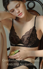 SUJIIN Women's Sexy Bra and Underwear Sets for Women Summer Wireless Lace Comfort Set Bras Women Small Chest Lingerie Lady MX325