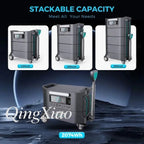 Portable Power Station With Lifepo4 Battery Large Capacity Solar Generator For Home Backup Outdoor Camping And Emergency Use