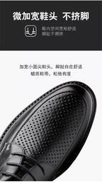 2026 Summer Hollow Out Breathable Deodorant Genuine Leather Business Dress Shoes British Style High-end Formal Shoes Hot Sale