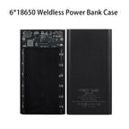 10W 18W 6*18650 Power Bank Battery Box Holder Dual USB Type C Micro 22.5W Fast Charge Shell With Led Lights 18650 Battery Cases