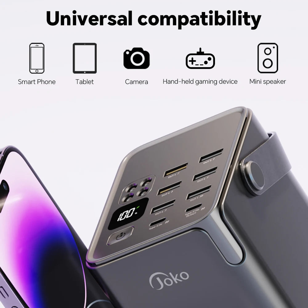 70000mAh Power Bank  With 20W PD 22.5W QC Quick Charging Powerbank Support FCP AFC VOOC 22.5 Portable PoverBank For Oppo Oneplus