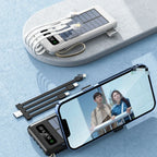 10000/20000mAh Outdoor Solar Large-capacity Mobile Power Bank for IPhone Android Phone Shared Self - Contained Cable (CCC)