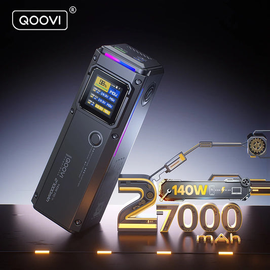 QOOVI PD140W Power Bank 27000mah Fast Charging Portable Battery Capacity Powerbank For iPhone Macbook Laptop Samsung Xiaomi