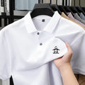 100% pure cotton summer new men's short sleeved polo shirt design high-end brand penguin embroidery business comfortable T-shirt
