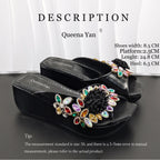 2026 Women's Elegant Green Wedge Heel Shoe and Matching Bag Set with Rhinestone Accents – Stylish Square Toe Design for Parties