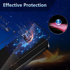 3 Pieces Tempered Glass for iPhone 17 16 15 14 13 12 11 Pro Max Screen Protector for iPhone 17E 16E 12 13 Mini Film with Black Edge