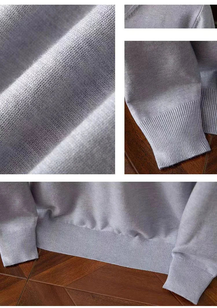 Winter Men's 6XL  Cashmere Sweater Merino Cold Resistant Clothing O-Neck Solid Color Pullover Warm Jersey Jumper Wool Sweaters