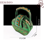 2025 Elegant Green Peep-Toe Women Heel Pumps for Italian Matching Party Shoes and Bags Set for Parties with Diamond Accents