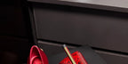 Red Bottom Metal Wand Sexy Sword Pointed Toe Thin Heel Evening Single High Heel Printed Bottom Comfortable Wear Ultra High Heels