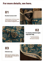 Retro Ethnic Style Men's Boxer Comfortable Briefs Design Vintage Print Elastic Underwear for Man Lingerie Mid Waist Underpants