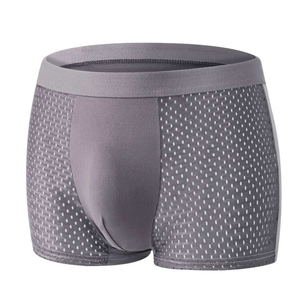 4PcsLot Men's Ice Silk Pantie Underpant Shorts Breathable Underwear Men's Panties Antibacterial Ultrathin Shorts Plus Size L-5XL