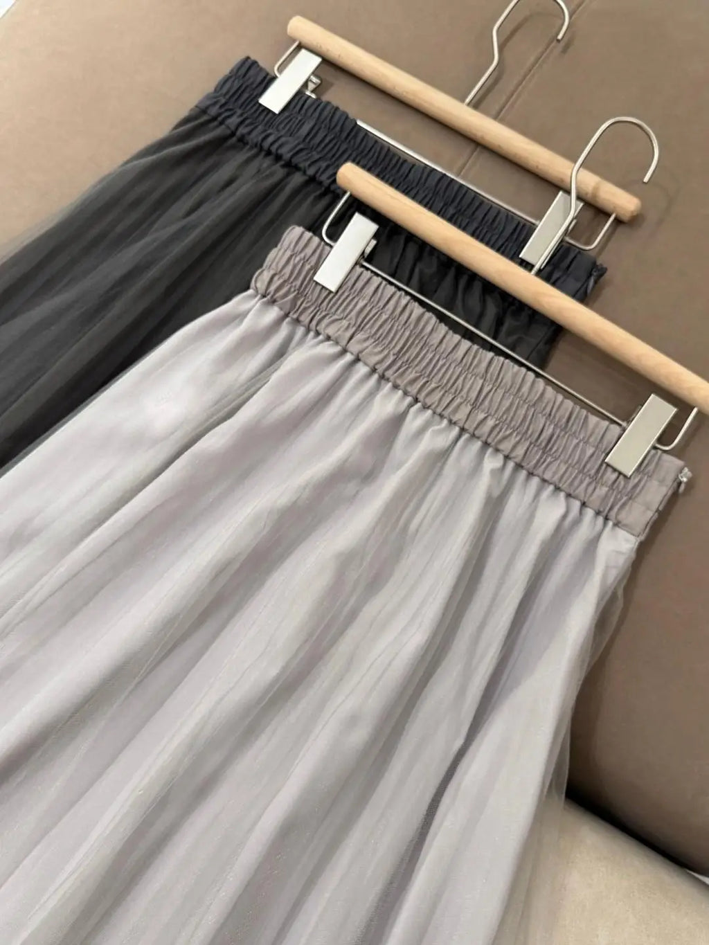 Fashionable versatile elegant women's mid length skirt