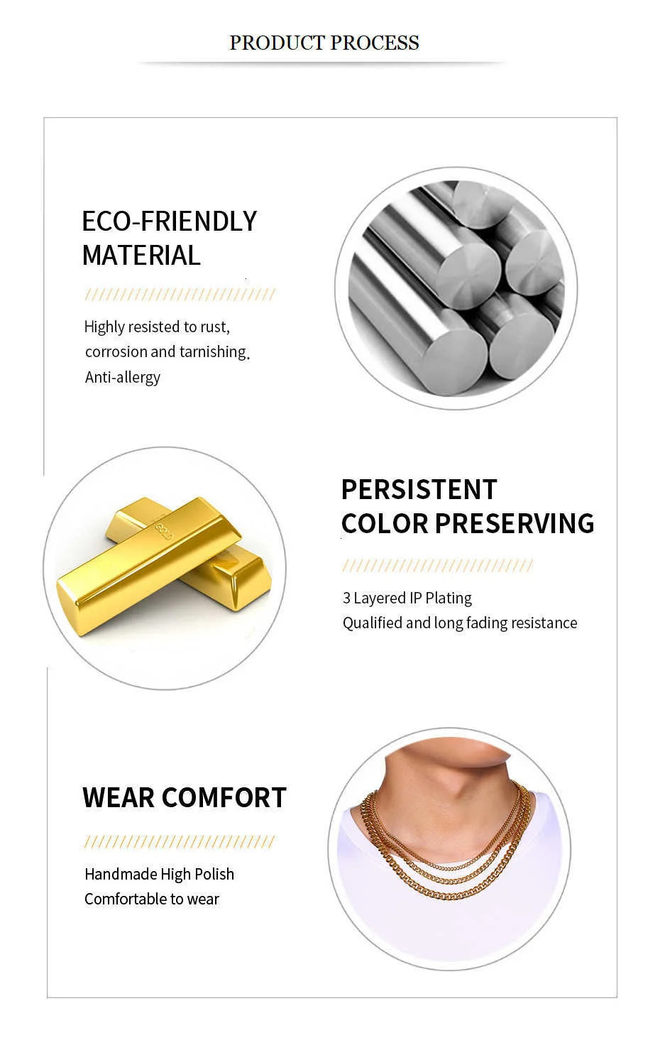 Vnox 3-7mm Cuban Chain Necklaces for Men Women, Stainless Steel Miami Curb Links Chain, Basic Cool Boy Collar