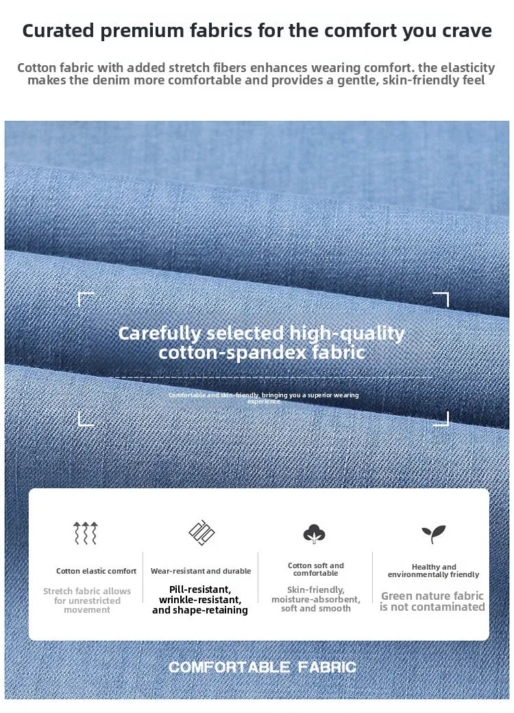 2026  New In Summer Thin Jeans Men's Loose Lightweight High Quality Straight Trendy Versatile Long Pants