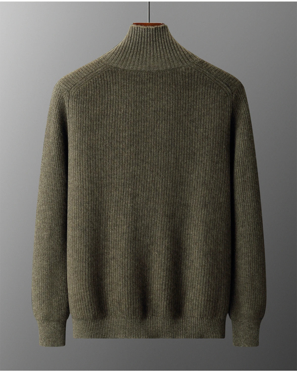 Luxury 100% Cashmere Cardigan for Men Mock Collar Thickening Sweater Autumn Winter Knitted Coat Soft Clothing Smart Casual Top