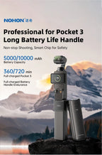 NOHON Camera Handheld Gimbal Charger for DJI Osmo Pocket 4 Pro 3 Battery Handle 10000mAh 5000mAh Portable Power Bank 22.5W