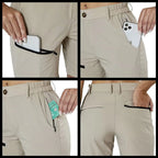 Women's Hiking Cargo Shorts Quick Dry Nylon Shorts Summer Travel Active Golf Shorts with 6 Pockets Water Resistant