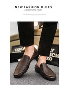 In 2025, the new men's casual soybean shoes are fashionable and versatile, and men's work shoes is black and brown  size 39-46.