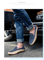 Summer Men Casual Flats Fashion Genuine Leather Soft Moccasins Brand Loafers High Quality Breathable Men Dress Shoes Size 36-47