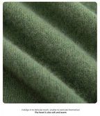 New Fashion Men's 100% Wool Pullover Half-high Collar Sweater Autumn Winter Warm Solid Color Knit Sweater Business Casual Top