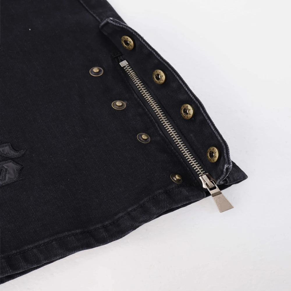Y2k Baggy Denim Embroidered Jeans Hiphop Rock Revivals Jeans Street Style Sand Wash Distressed Streetwear Clothing Jeans for Men