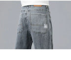 2026 New Summer Ultra-thin Lyocell Men's Jeans Drape Soft Fabric Loose Straight Casual Denim Pant Elastic Ice Silk Male Trousers