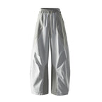 Men Outdoor Lightweight Quick Dry Ultra Loose Casual Splice Wide Leg Techwear Track Cargo Pants Women Streetwear Baggy Trousers