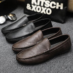 In 2025, the new men's casual soybean shoes are fashionable and versatile, and men's work shoes is black and brown  size 39-46.